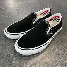 Vans Skate Slip-On Shoes Black/White VANS