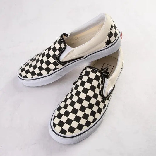 Vans Skate Slip-On Shoes Checkerboard Black VANS