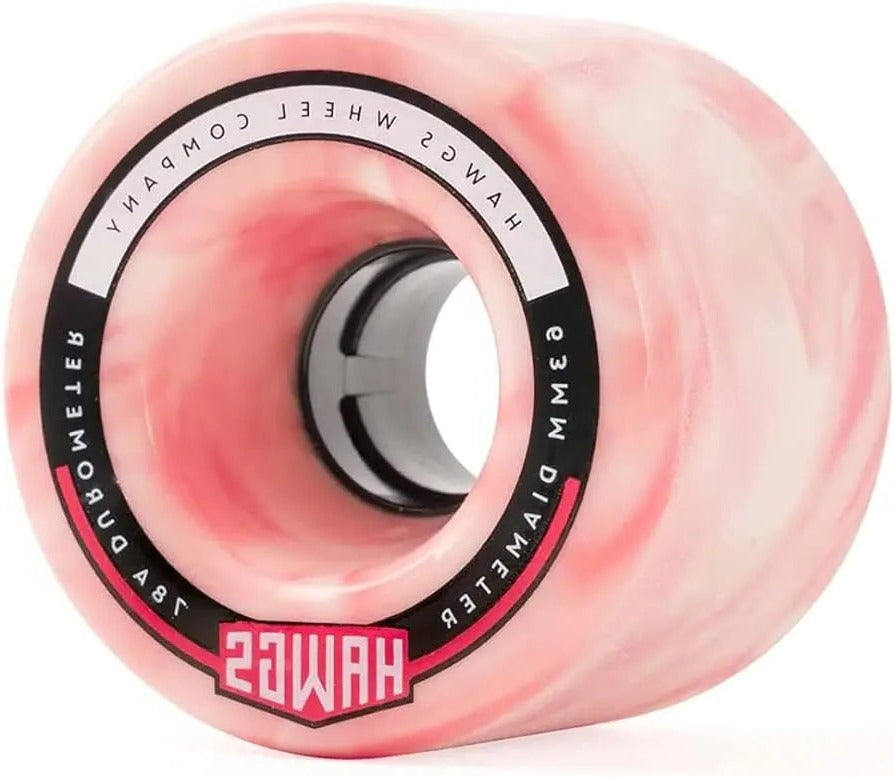 Hawsg Fatty 63mm 78a Wheels - Pink/White HAWGS