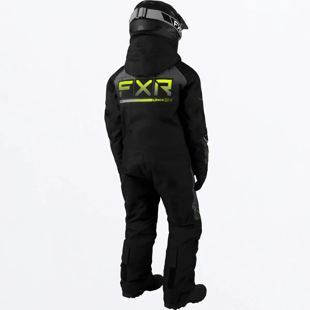 FXR Child Recruit Monosuit - Blk/Char/HiVis FXR