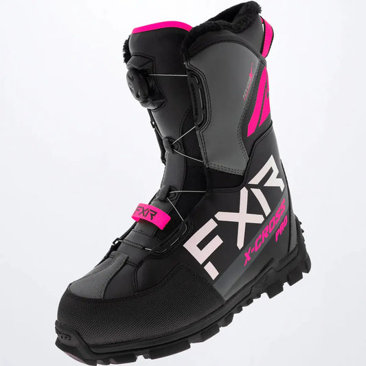 FXR X_Cross Pro BOA Boot - Black/Fuchsia FXR