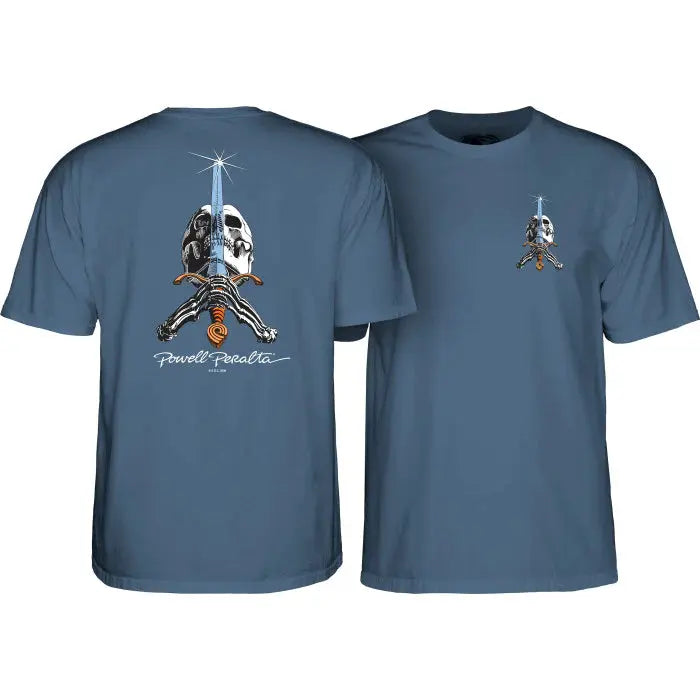 Powell Peralta Skull & Sword Tee - Indigo POWELL PERALTA