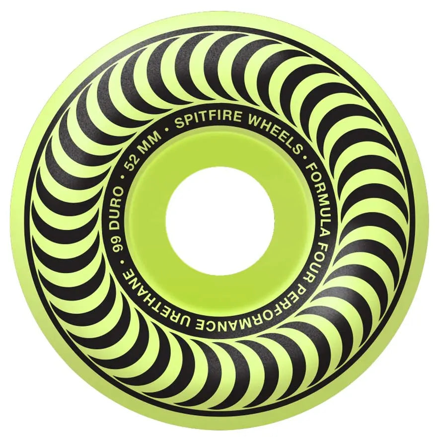 SPITFIRE F4 99A GLOW IN THE DARK CLASSIC 52mm SKATE WHEELS SPITFIRE