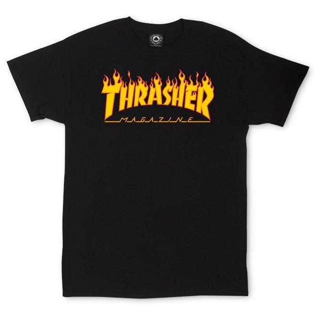 [THR-311190-BLK-SP21] THRASHER FLAME LOGO TEE THRASHER
