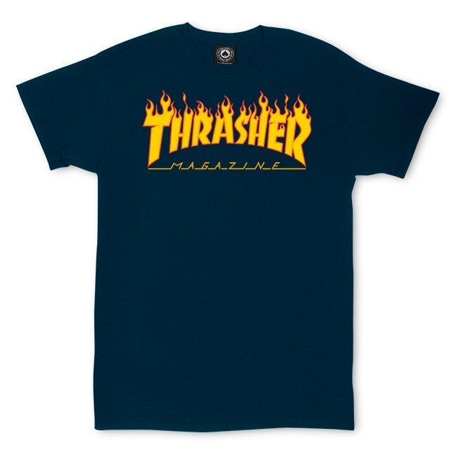 [THR-311190-NVY-SP21] THRASHER FLAME LOGO TEE THRASHER