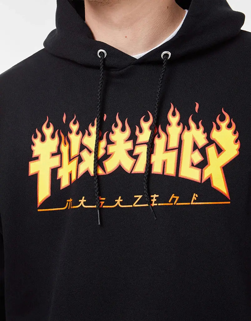 Thrasher godzilla hoodie black hotsell