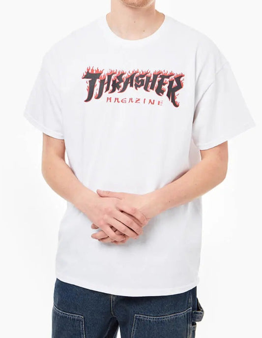 THRASHER POSSESSED LOGO SKATE T-SHIRT - WHITE THRASHER